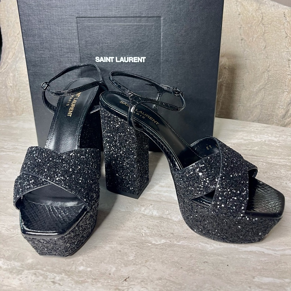 Saint Laurent Farrah platform heel• AUTHENTIC